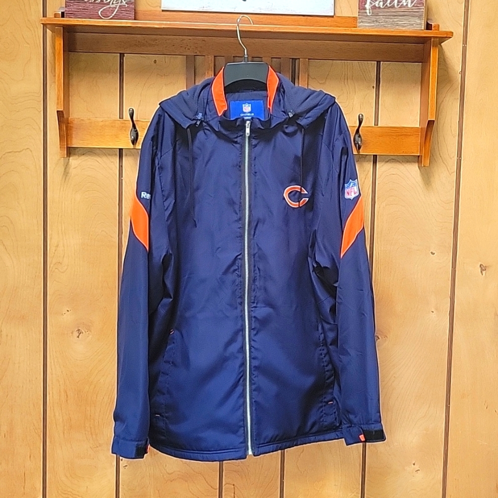 Chicago Bears Reebok NFL Authentic OnField Full Zip Hooded Jacket
